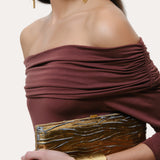 Olympia Off-Shoulder Flare Dress