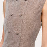 Cécile Bouclé Button Dress