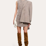 Cécile Bouclé Button Dress