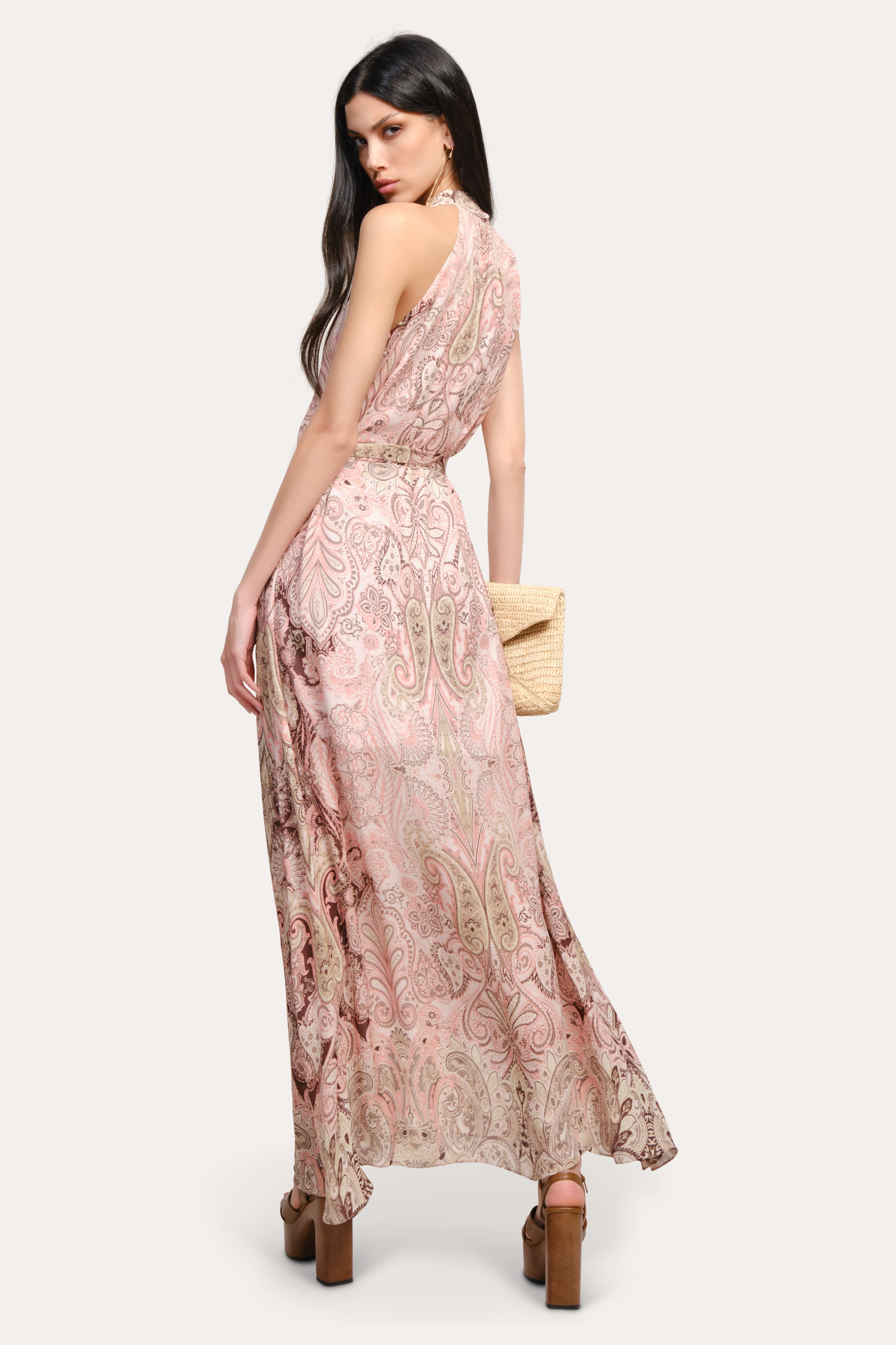 Annie Silk Halter Dress