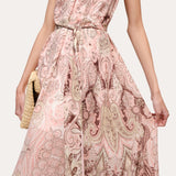 Annie Silk Halter Dress