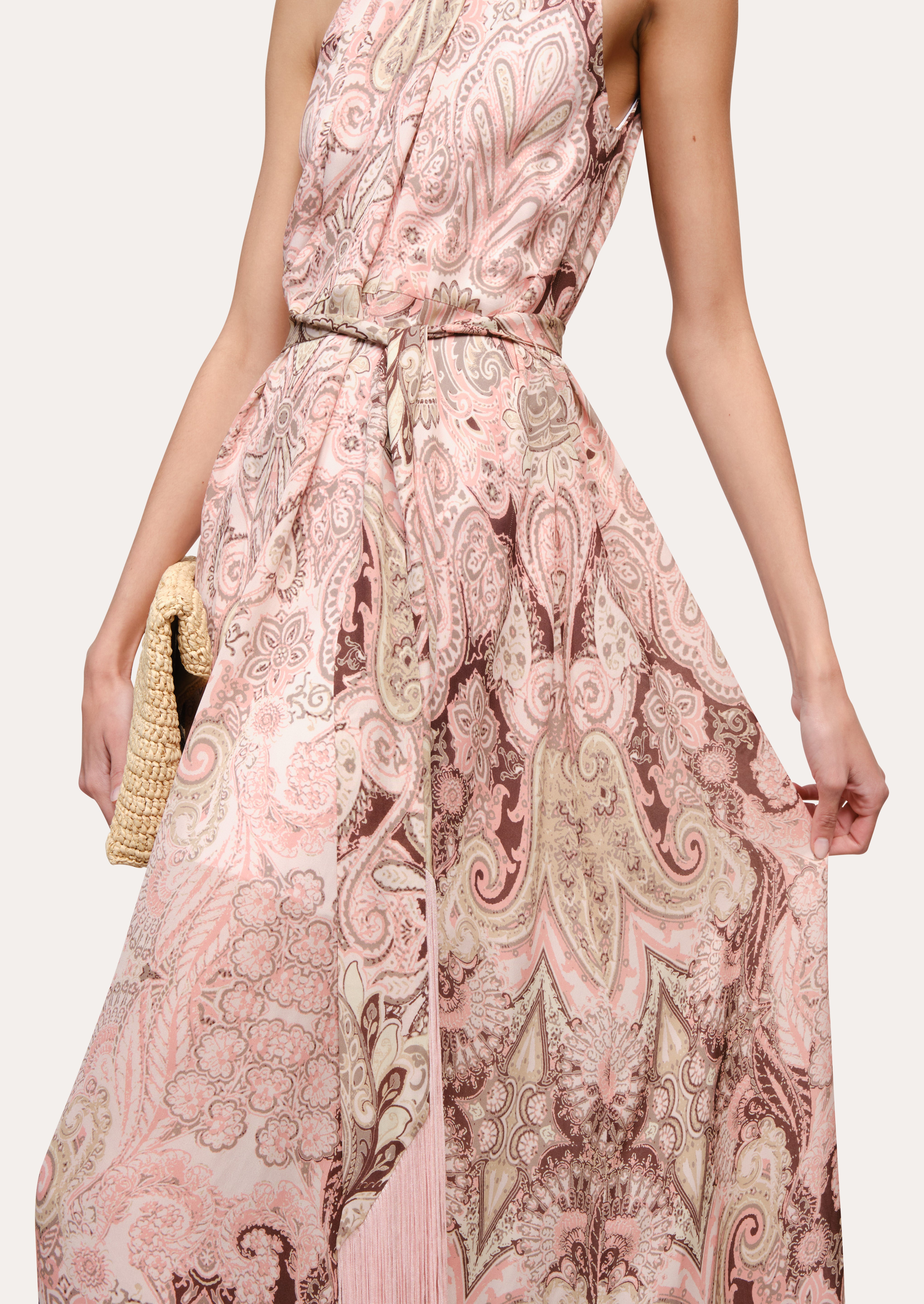 Annie Silk Halter Dress