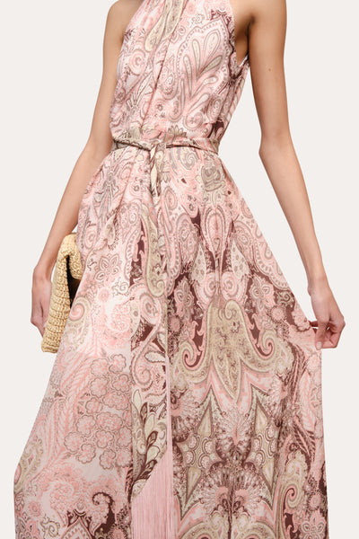 Annie Silk Halter Dress