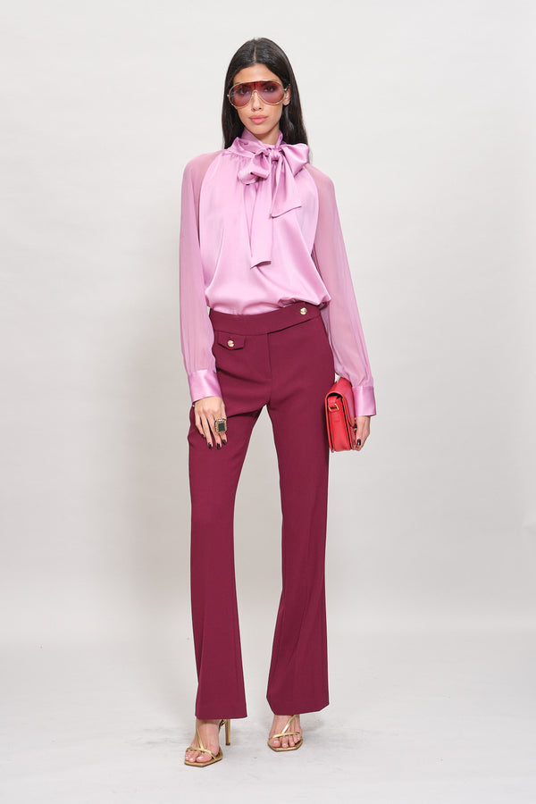 Silk Tie Shirt