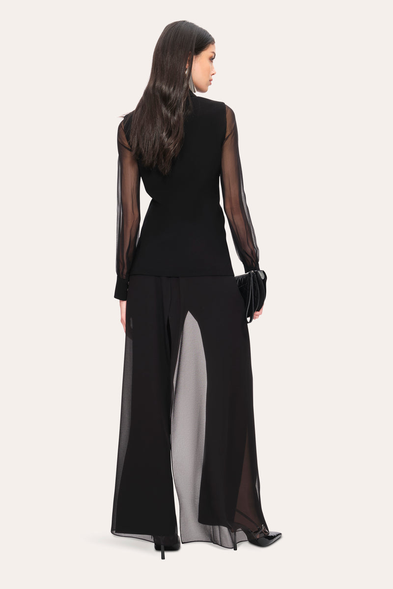 Chiffon Sleeve Blazer