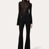 Silk Pointelle Turtleneck Sweater