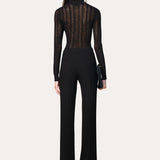 Silk Pointelle Turtleneck Sweater