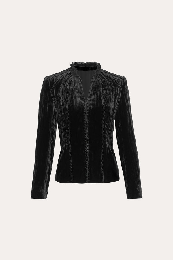 Velvet Detailed Jacket