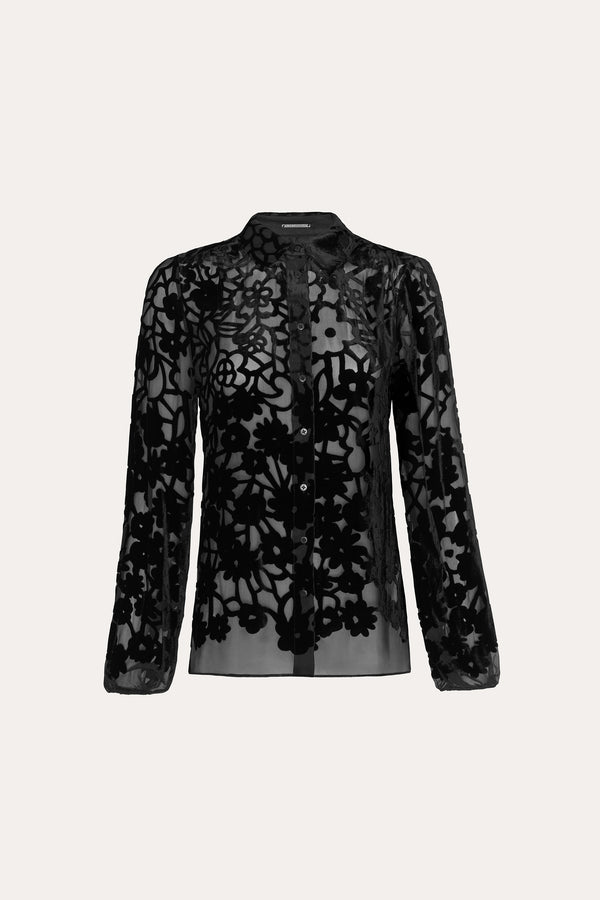 Silk Devoré Blouse