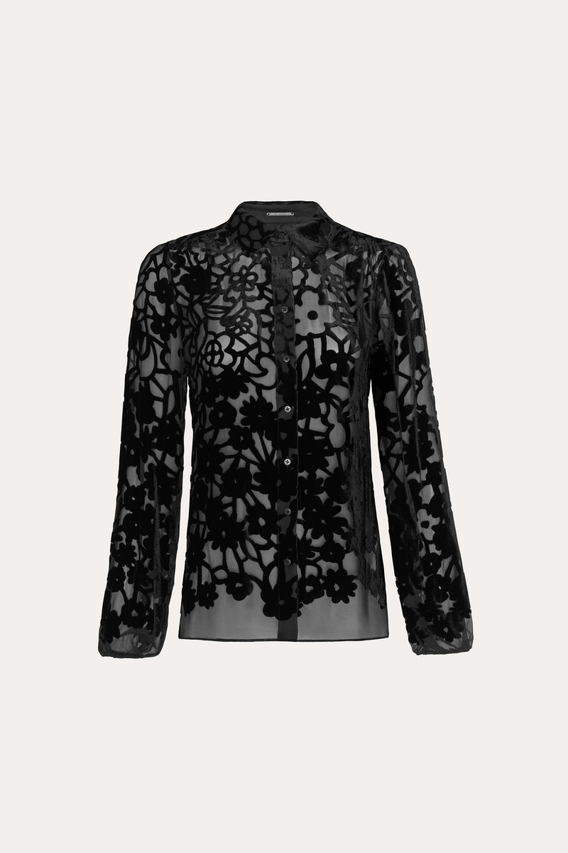 Silk Devoré Blouse