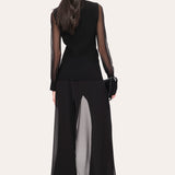 Chiffon Panel Pant