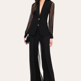 Chiffon Panel Pant