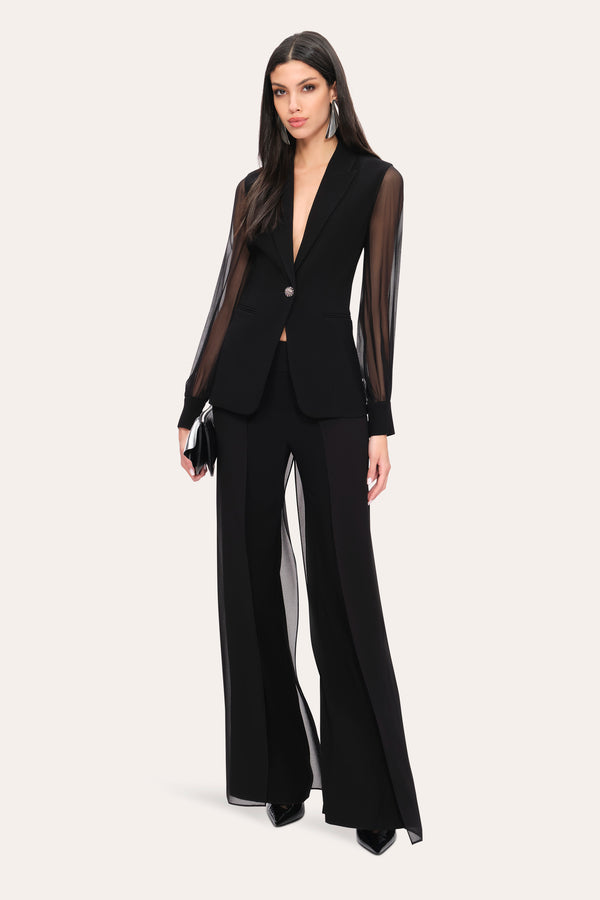 Chiffon Panel Pant