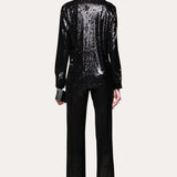 Sequined Button Down
