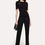 Daphne Ribbed Short Sleeve Top
