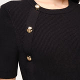 Daphne Ribbed Short Sleeve Top