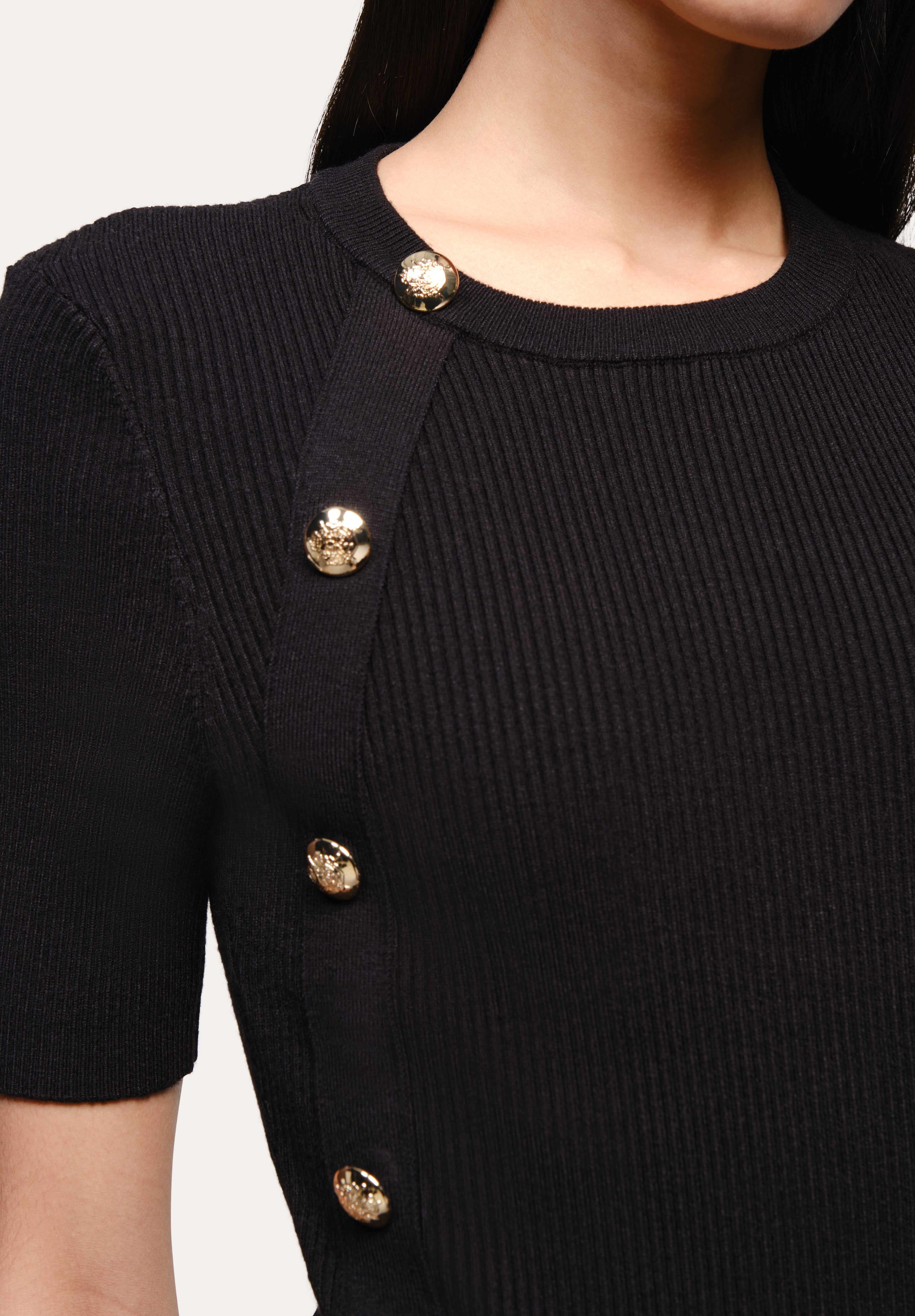 Daphne Ribbed Short Sleeve Top