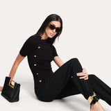 Daphne Ribbed Short Sleeve Top