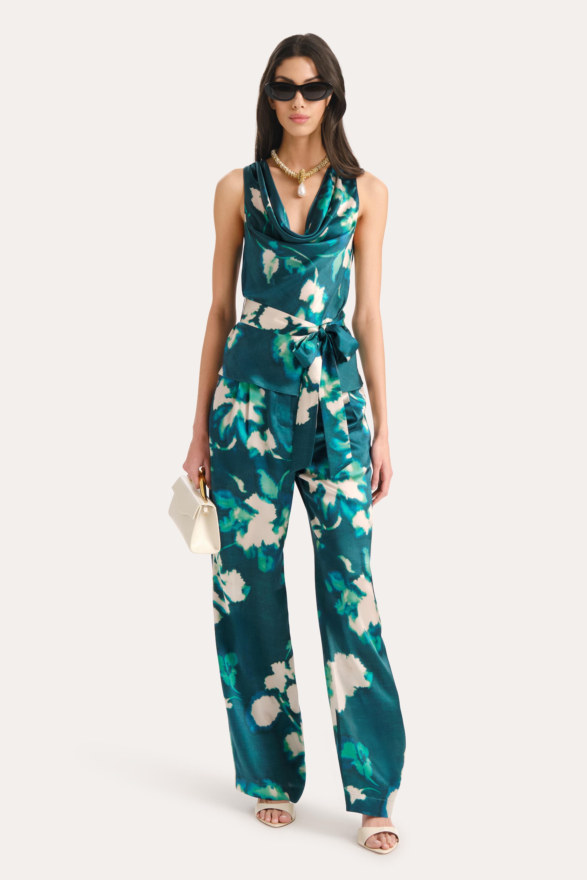 Delilah Floral Silk Halterneck Top