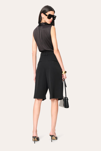 Sleeveless Silk Satin Contour Shirt Image 4