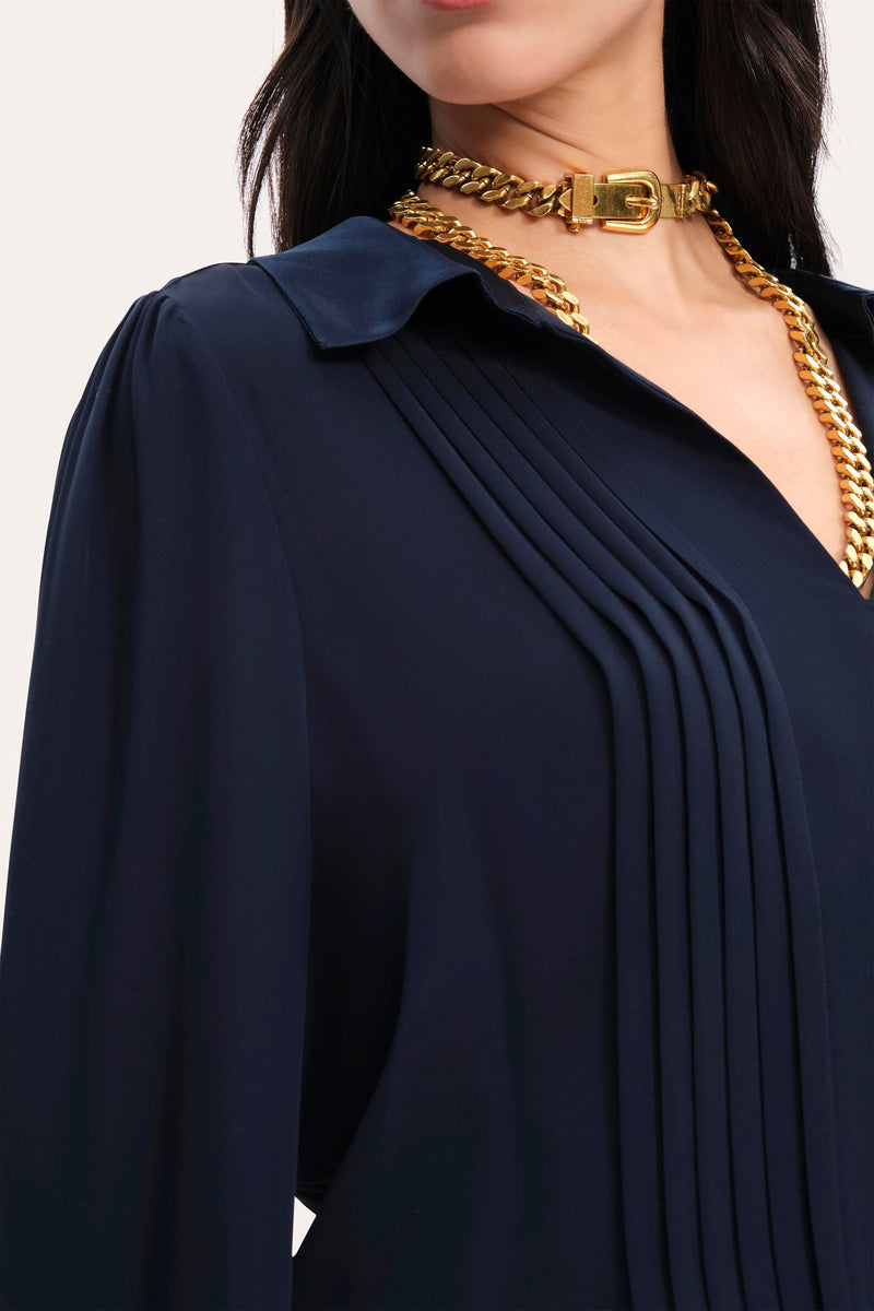 Silk Pintuck Shirt