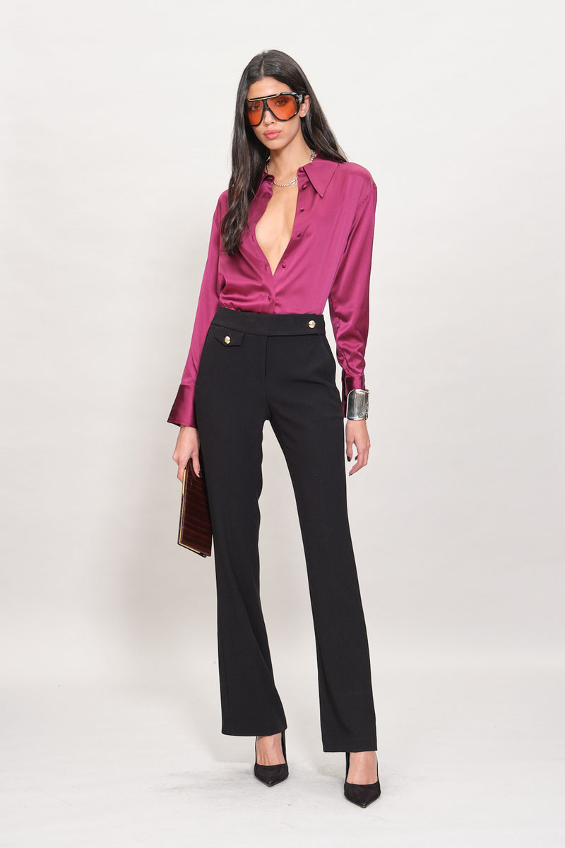 Silk Button Down Shirt