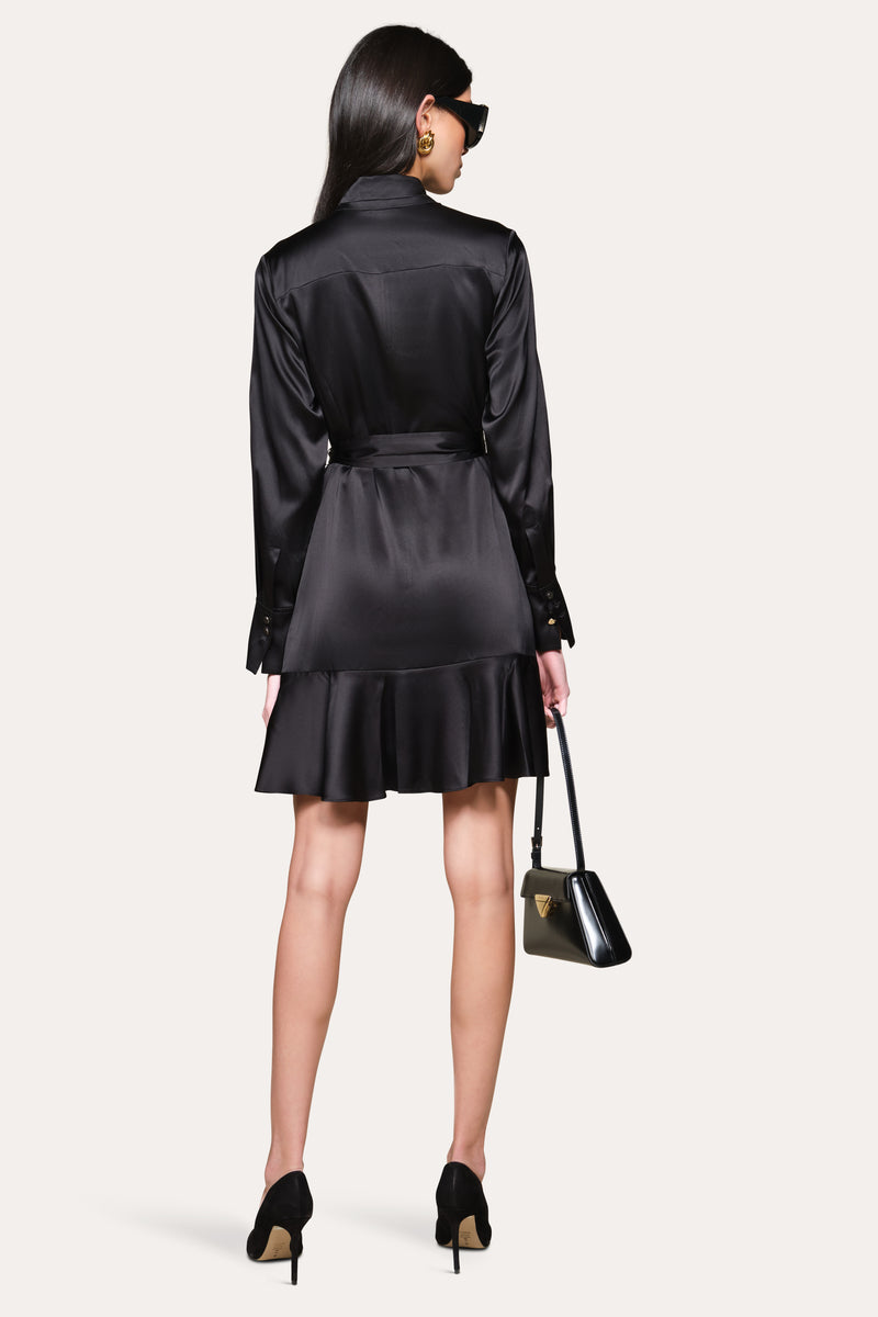 Silk Satin Dress Black / XS