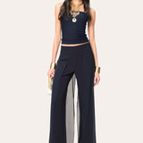 Chiffon Panel Pant