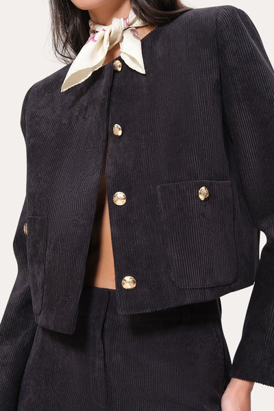 Cropped Corduroy Jacket Image 3