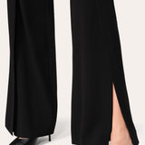 Crepe Overlay Slit Pant