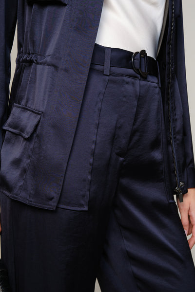 Olivia Satin Belted Cargo Pant