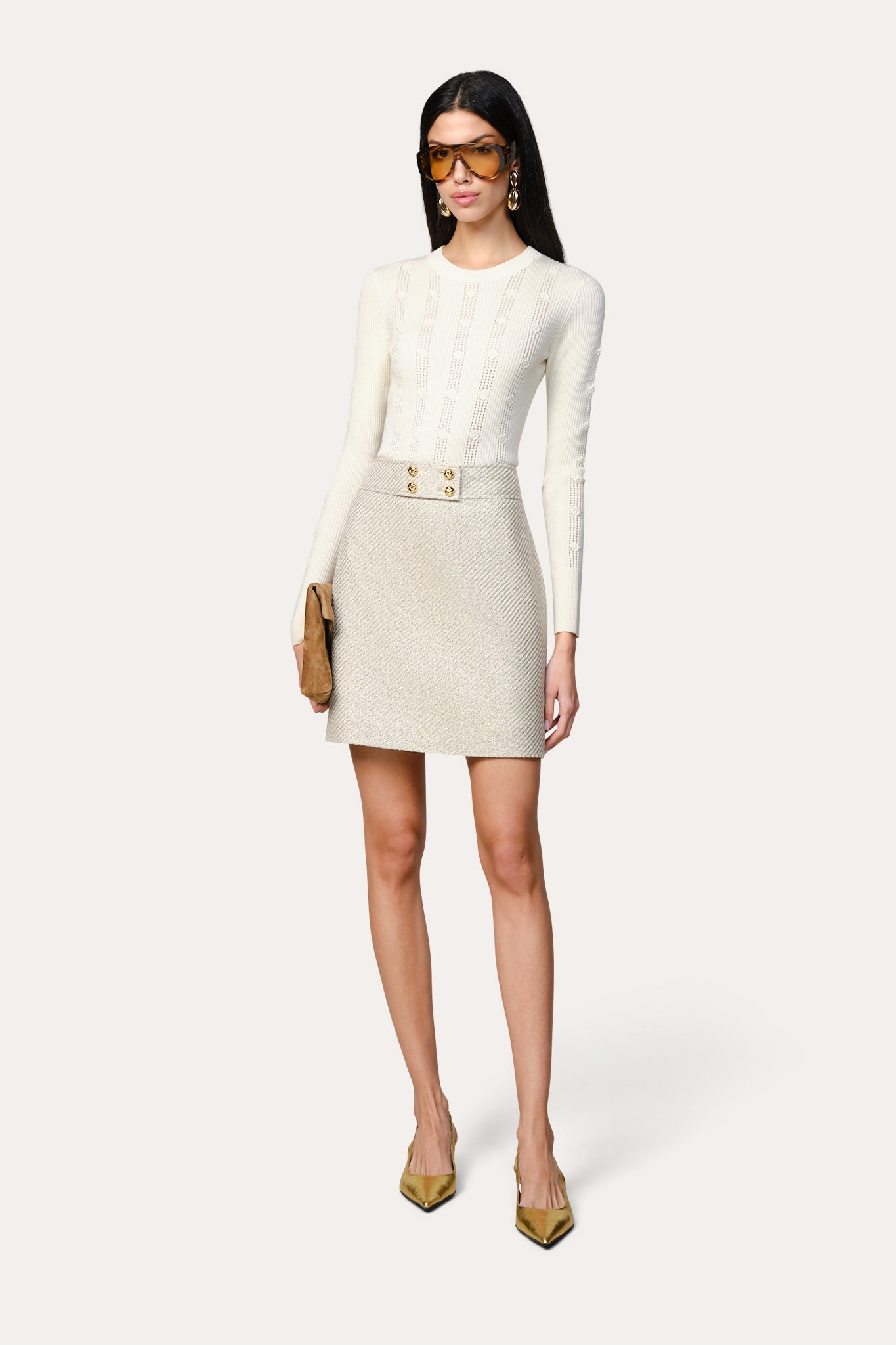 Tweed Lurex Skirt