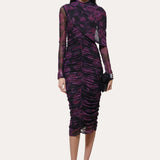 Georgia Ruched Mesh Dress