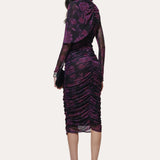 Georgia Ruched Mesh Dress