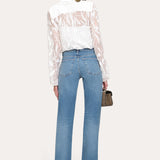 Embroidered Chiffon Shirt