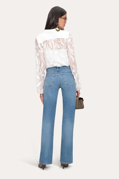 Embroidered Chiffon Shirt Image 4