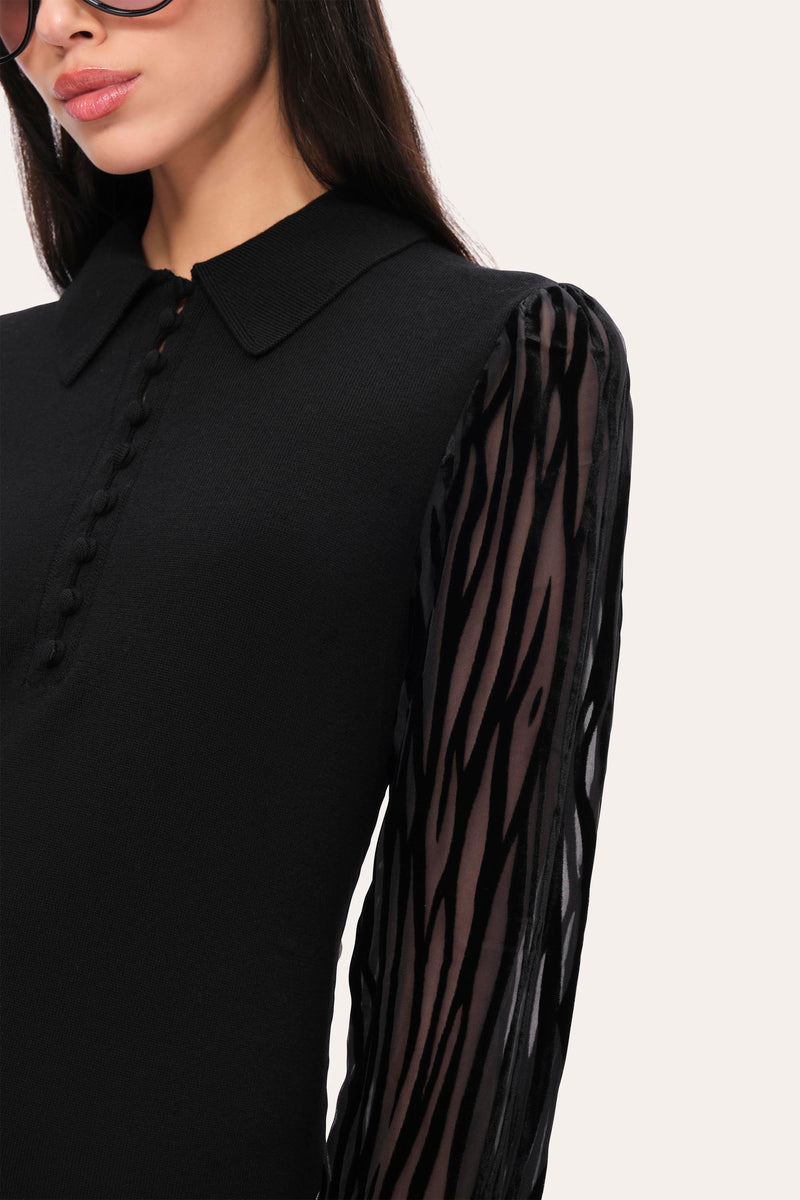Burnout Polo Sweater