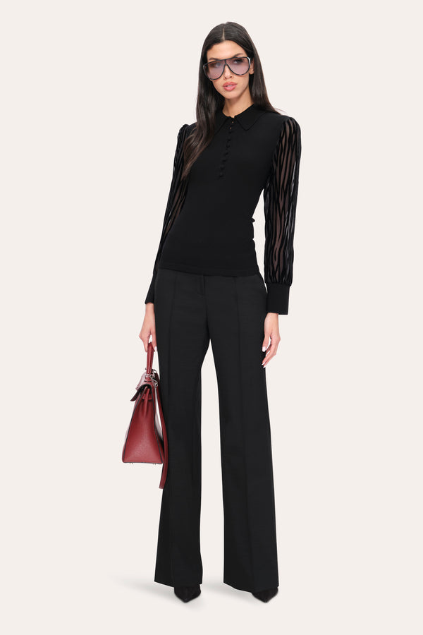 Burnout Polo Sweater