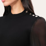 Chiffon Sleeve Knit
