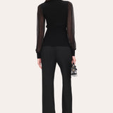 Chiffon Sleeve Knit