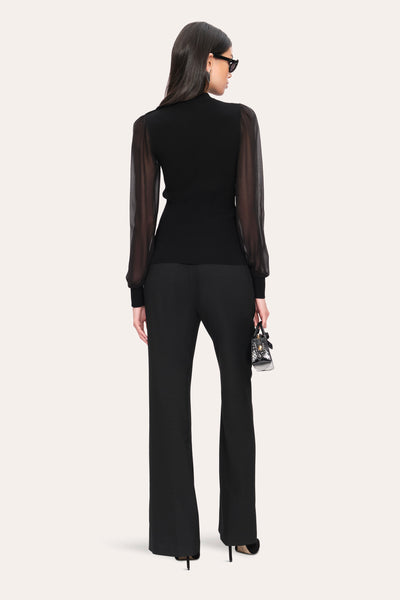 Chiffon Sleeve Knit Image 4