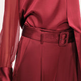 Satin Belted Pant