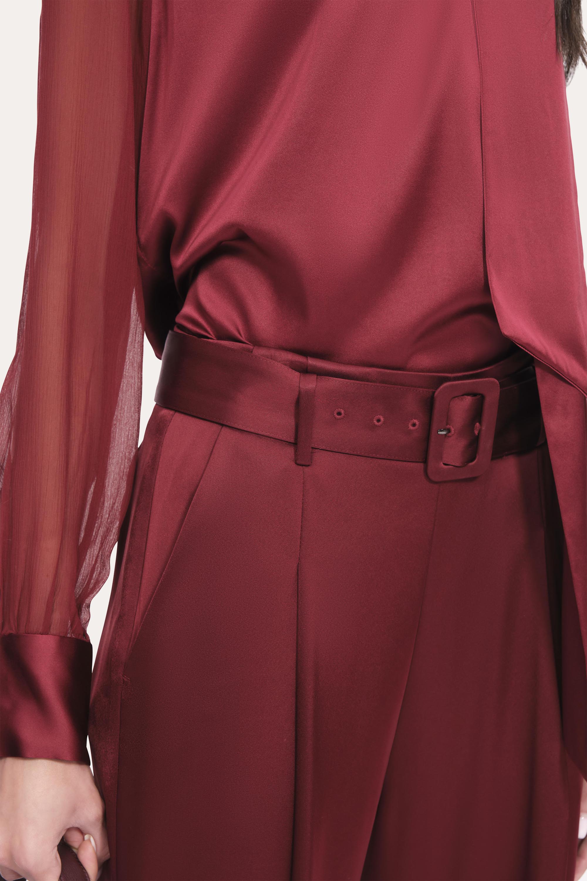 Satin Belted Pant