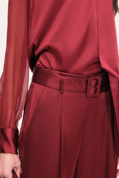 Satin Belted Pant Image 3