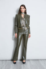 Elie tahari leather jacket on sale