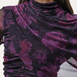 Georgia Ruched Mesh Top