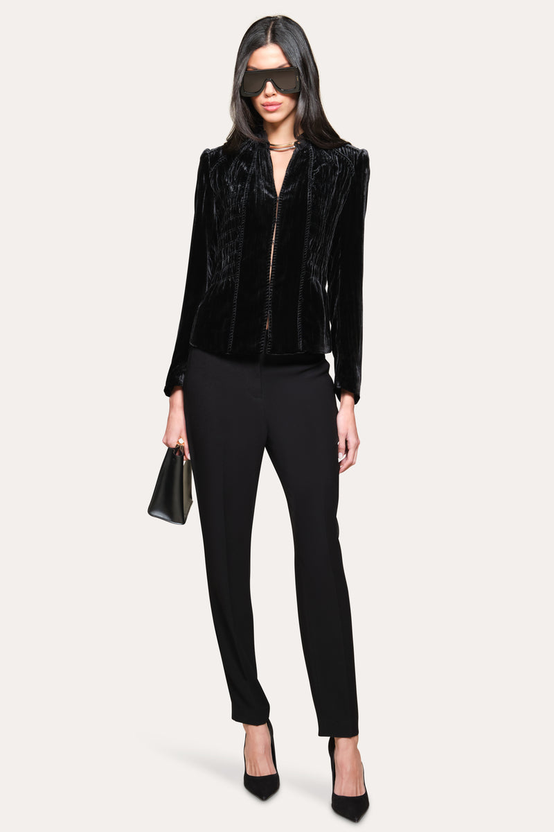 Velvet Detailed Jacket