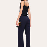 Crepe Overlay Slit Pant