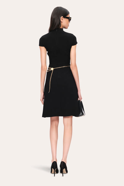 Crepe Belted Dress Image 4