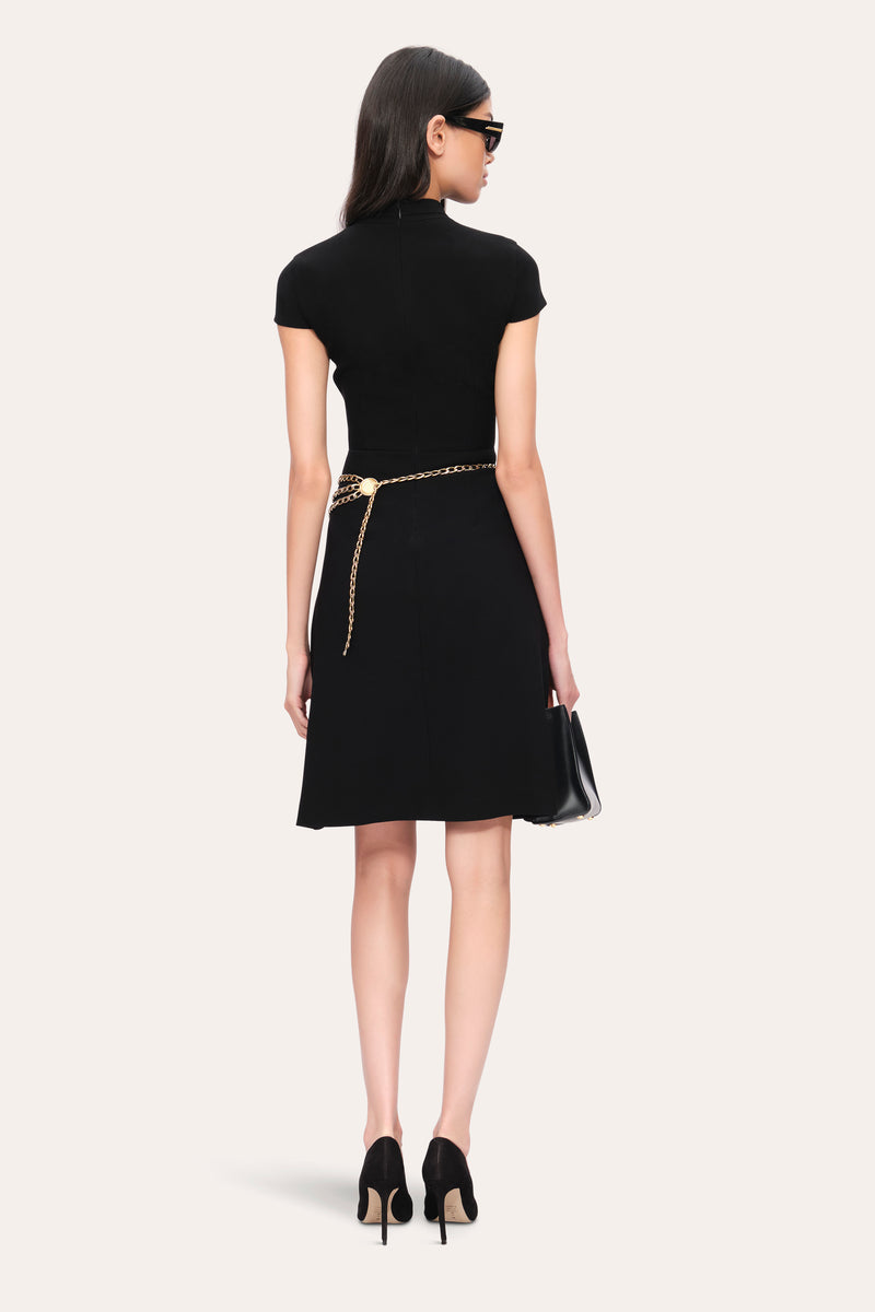 Crepe Belted Dress